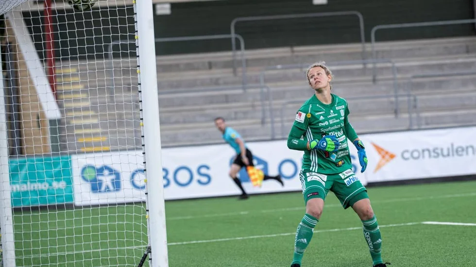 Cajsa Andersson fick släppa in matchens enda mål.