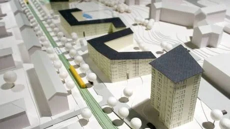 Modell över den planerade "Vasastaden" på Ljurafälten. Namnet på den nya stadsdelen känns främmande, skriver Stig Sundström. Foto: Niclas Sandberg/arkiv