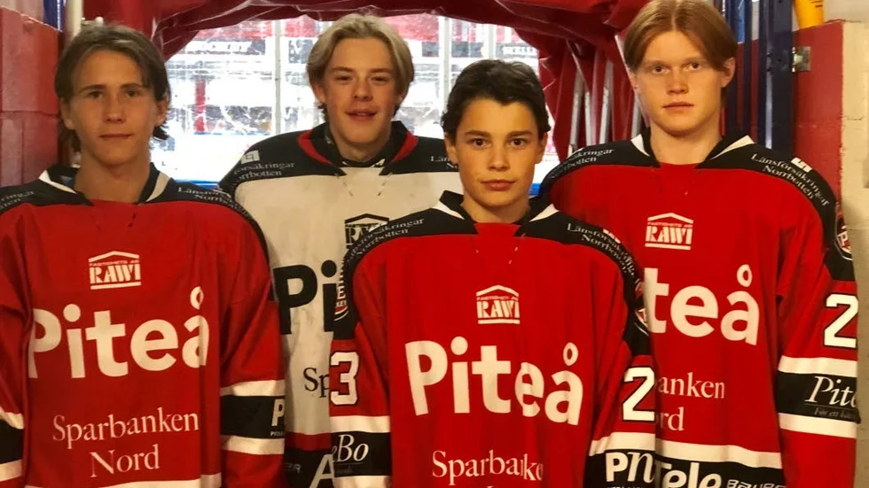 Piteå Hockeys deltagare i TV-pucken.