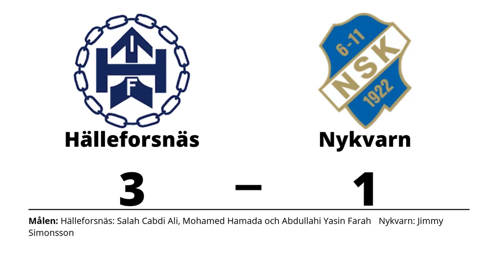 Hälleforsnäs IF vann mot Nykvarns SK