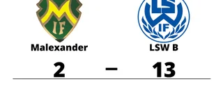 Målfest när LSW B krossade Malexander
