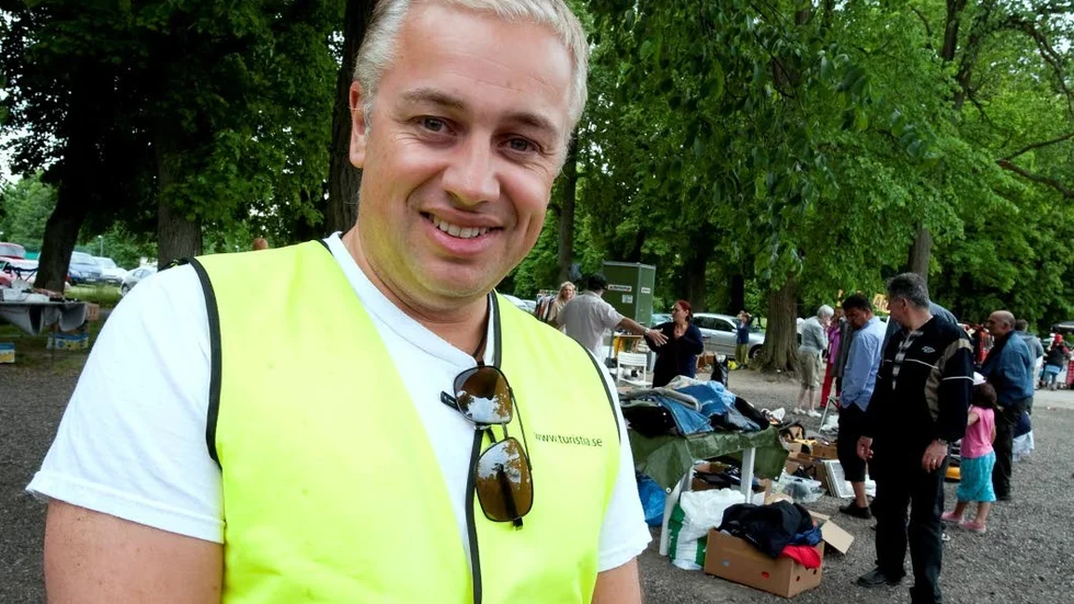 Många loppisar. - I sommar har jag igång hela nio olika loppisar, i och med den här nya i Industrilandskapet, säger arrangören Andreas Giselgren.