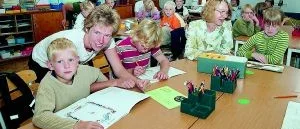 Flaggan i topp på Ljusfalls friskola