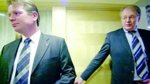 Foto: MAGNUS GLANS Harald Hjalmarsson, kommunalråd i Västervik, räknar med tre miljoner kronor från arbetslivsminister Hans Karlsson.