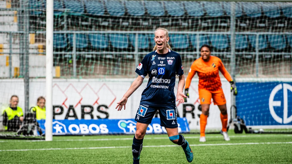 Linköpings Amalie Jørgensen Vangsgaard gjorde fyra mål mot Eskilstuna.