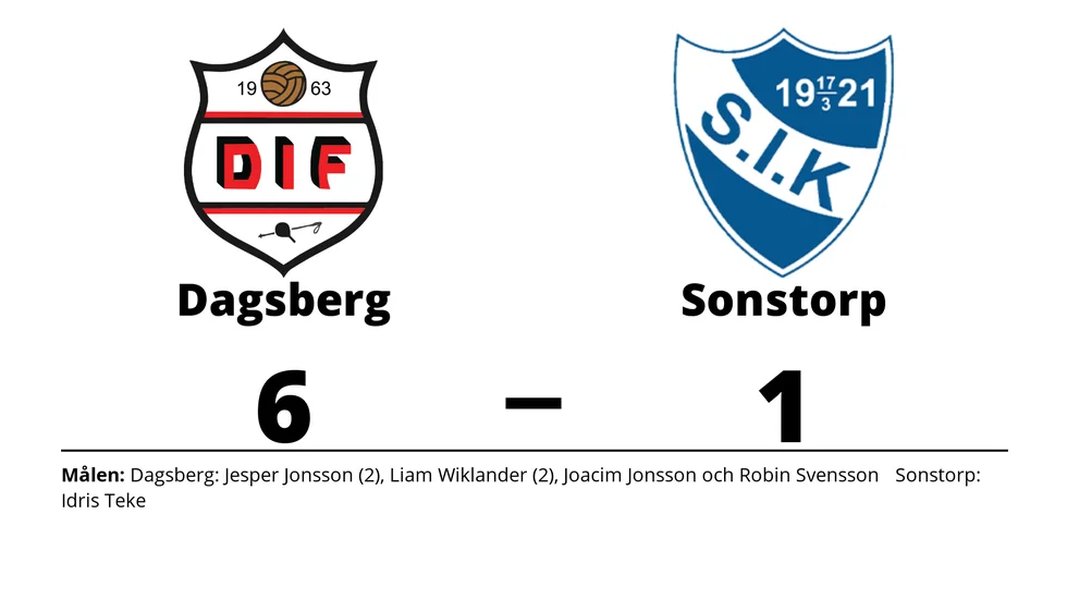 Dagsbergs IF vann mot Sonstorps IK