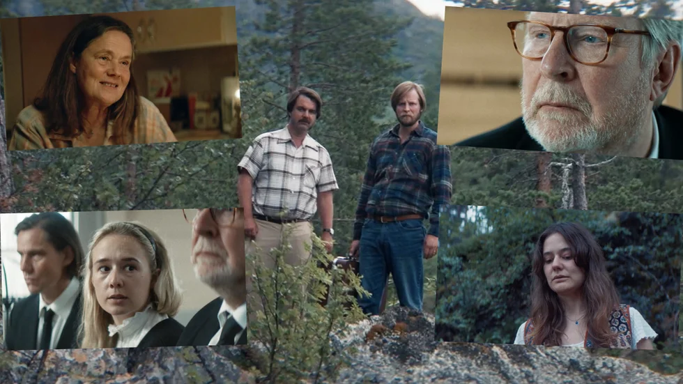 Tv-serien "Händelser vid vatten" har premiär nästa år men redan nu har bilder från produktionen läckt.