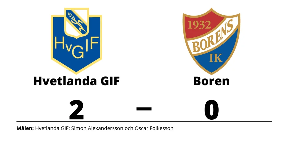 Hvetlanda GIF vann mot Borens IK