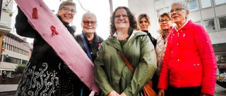 De har uppmanats till rosa gerillaslöjd – sätter bröst i centrum: "Kläm på dem"