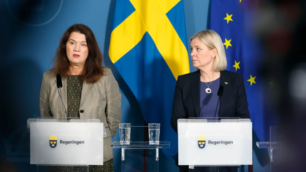 Pressträff med utrikesminister Ann Linde (S) och statsminister Magdalena Andersson (S) om gasläckorna på Nord Stream 1 och 2 efter mötet i det säkerhetspolitiska rådet.