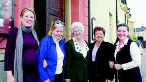 Ellika Kyndel, Barbro Norling, Maj André, Berit Malmqvist och Blanka Karlsson, alla prisbelönta av föreningen Gamla Norrköping.
FOTO: JANNE FORSBY