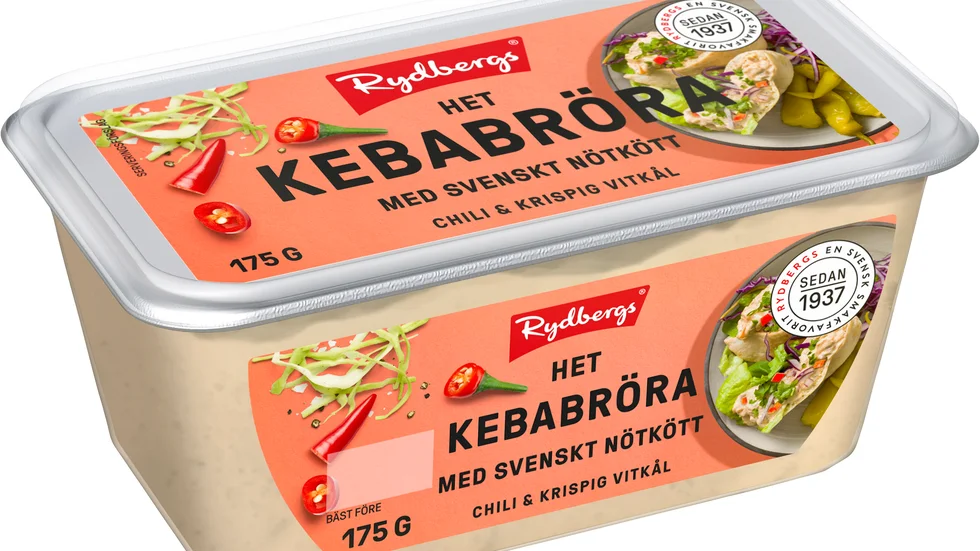 Bildtext: Foodmark återkallar Rydbergs "Het kebabröra" med bäst före-datum 26 februari 2025.