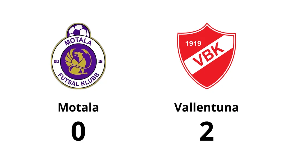 Motala Futsalklubb förlorade mot Vallentuna