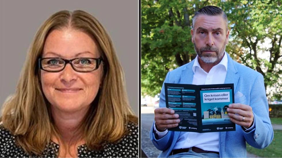 Karin Sorte, marknadschef på Svensk Direktreklam och Anders Fernemark, säkerhetschef Linköpings kommun. 