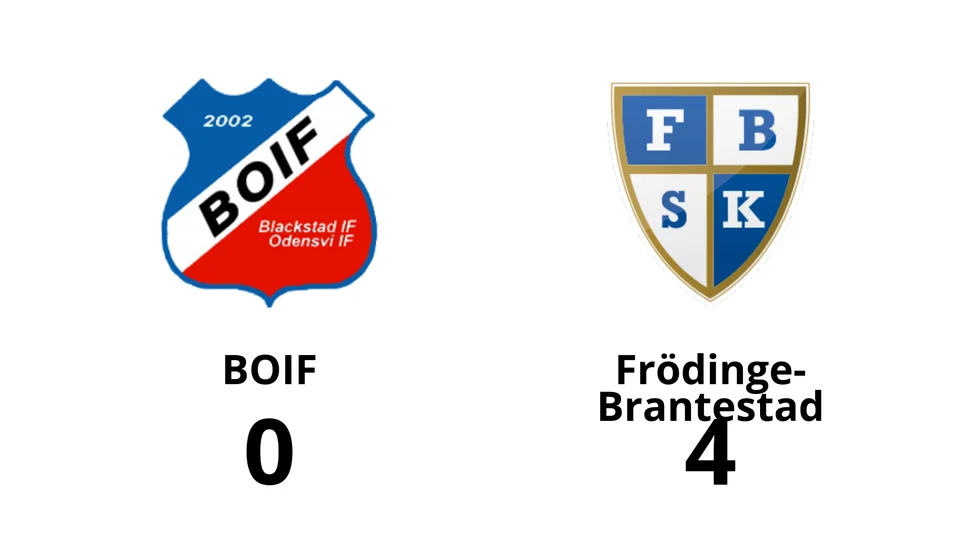 B.O.IF förlorade mot Frödinge-Brantestad