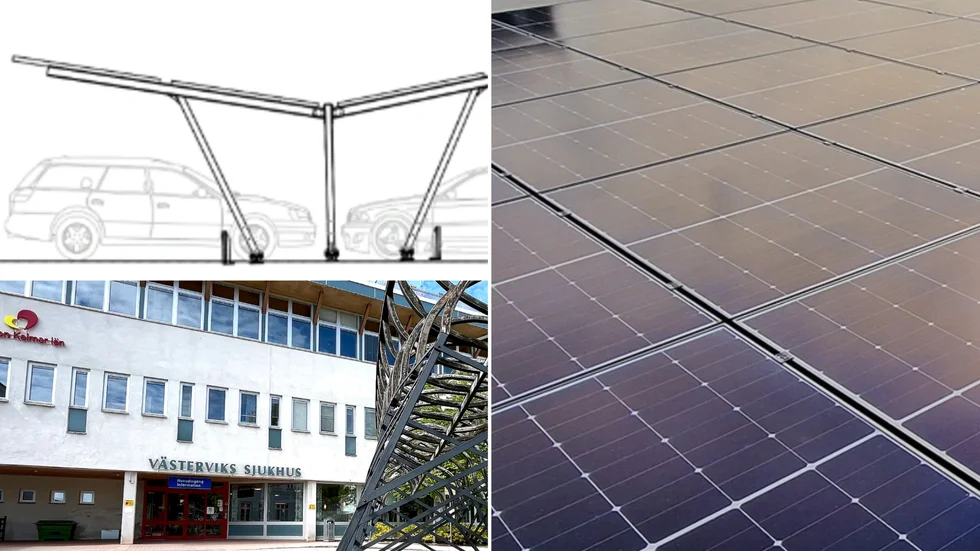 Regionen satsar på solceller inte bara på byggnadernas tak utan även över parkeringsplatser.
