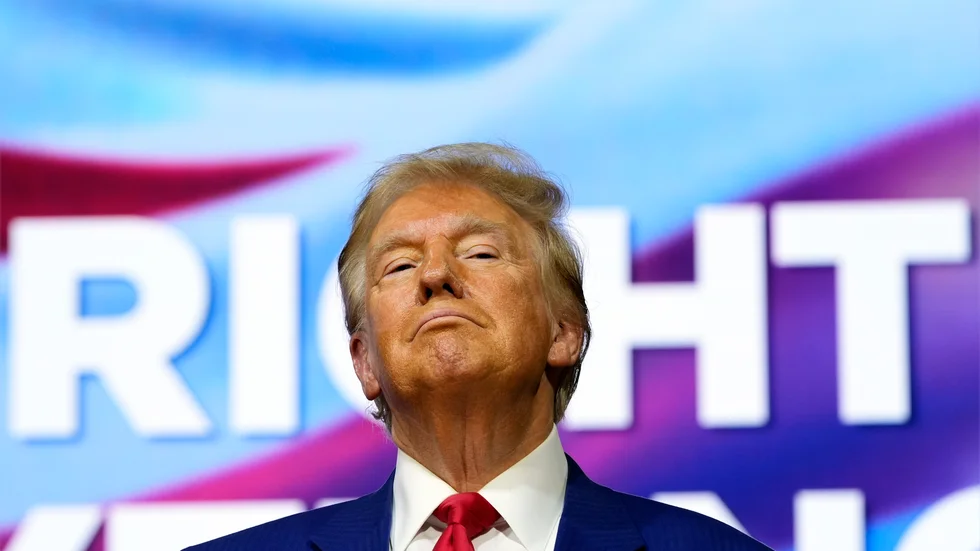 Donald Trump i samband med ett valmöte i Philadelphia nyligen.