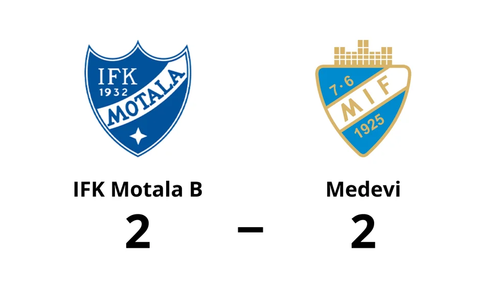 IFK Motala FK B spelade lika mot Medevi IF