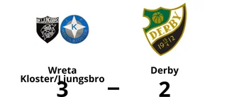 3-2 för Wreta Kloster/Ljungsbro mot Derby