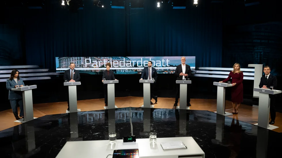 Partiledare och språkrör möttes i en direktsänd debatt i SVT:s Agenda på söndagskvällen.
