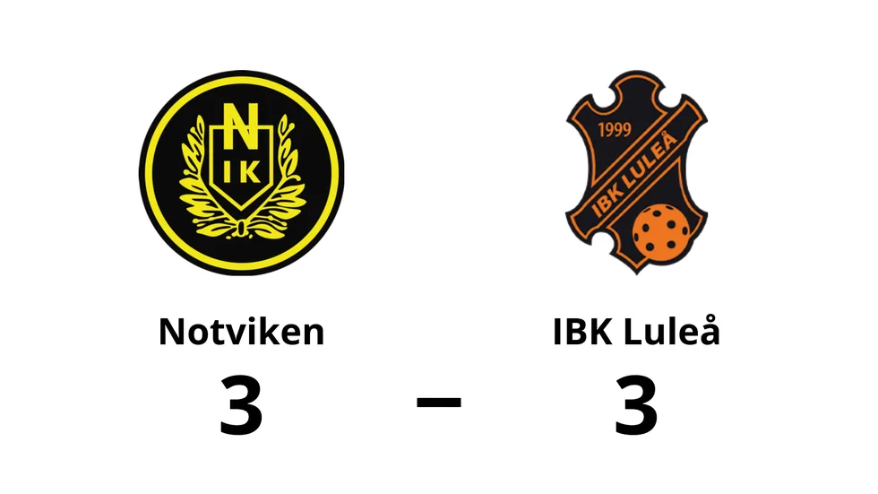 Notvikens IK spelade lika mot IBK Luleå