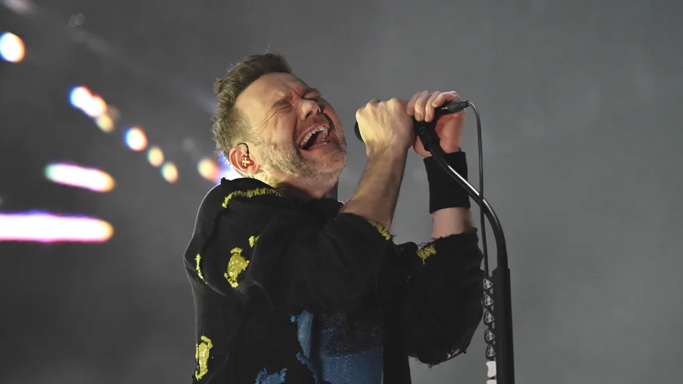 Joakim Berg under den första Kent-konserten på fredagskvällen.