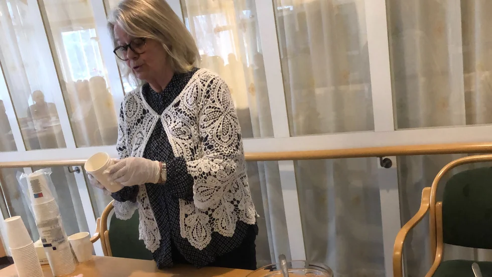 Helena Ölund fixade våfflor.