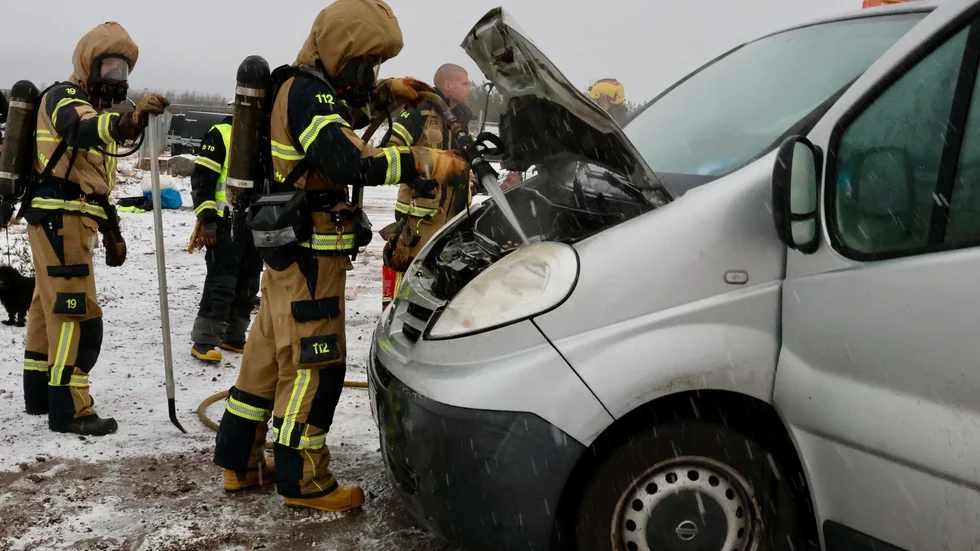 Branden startade under söndagseftermiddagen. 