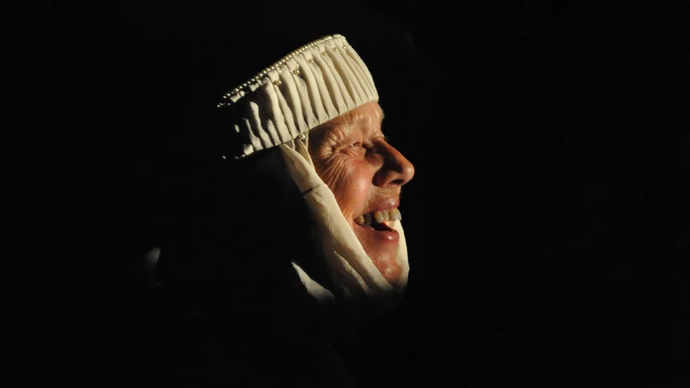 Wiveka Schwartz som fru Pleskow anno 1361, Medeltidsveckans initiativtagare.