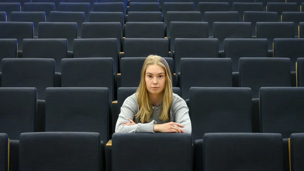 Anna Jonsson går utbildningen till civilingenjör i industriell ekonomi. "Man har hört att linjen kallas vd-linjen för att de som studerar den här linjen går vidare och blir vd:ar och höga chefer", säger hon.