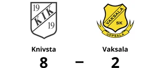 Vaksala utklassat av Knivsta borta – med 2-8