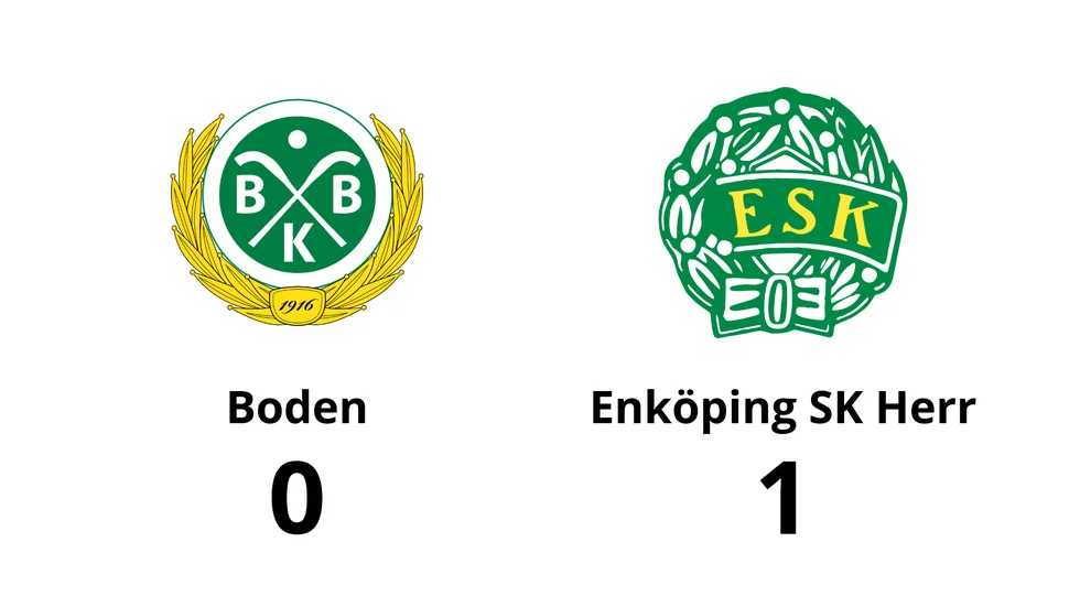 Boden förlorade mot Enköping SK Herr