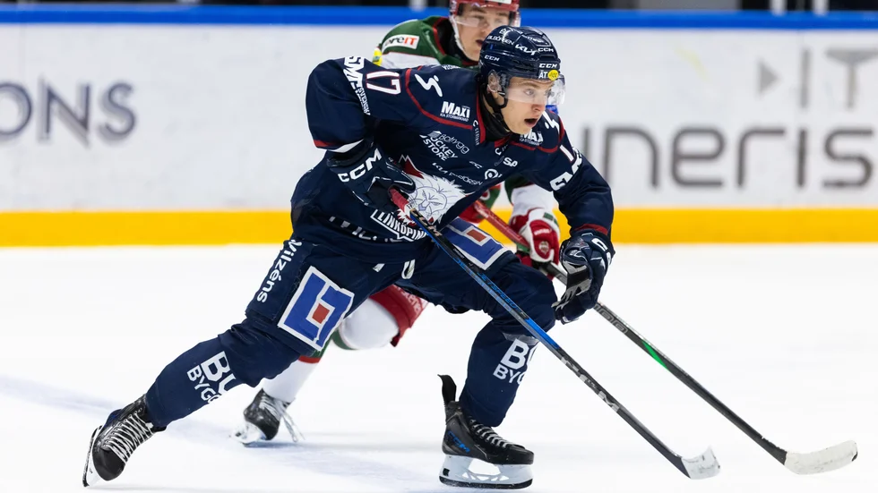 Felix Öhrqvist under ishockeymatchen mellan hans Linköping och MoDo tidigare under säsongen.