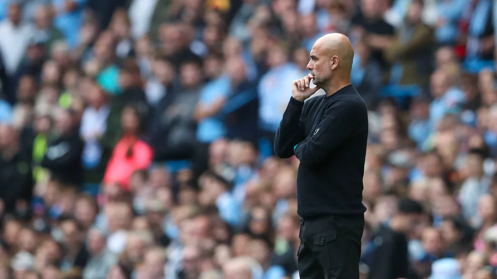 City nekar till brott och tränaren Pep Guardiola säger att han ser fram emot att utfrågningen ska inledas. Arkivbild.
