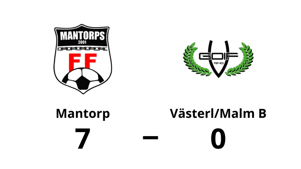 Mantorps FF vann mot Västerlösa GoIF/Malmslätts AIK B
