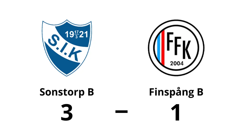 Sonstorps IK B vann mot Finspångs FK B