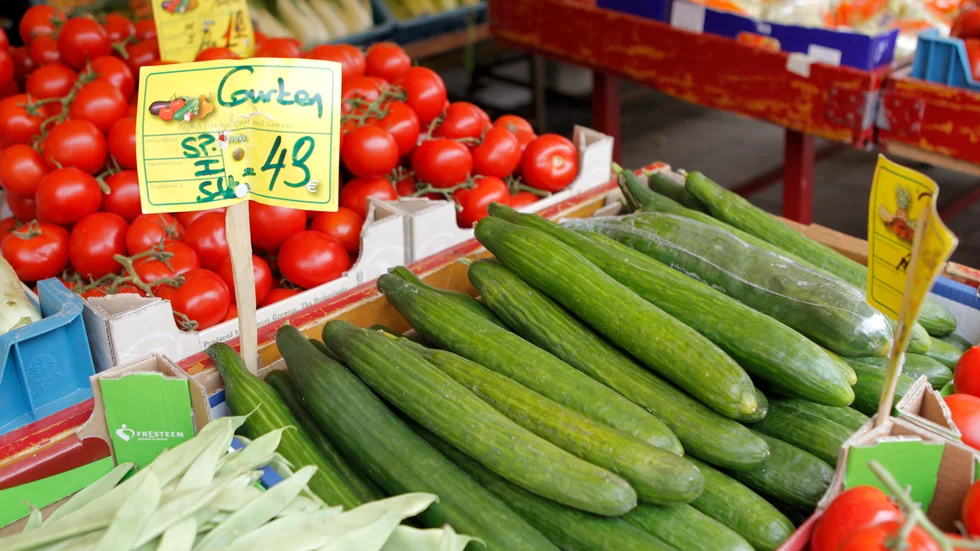 Något lägre inflation i eurozonen, men inte när det gäller livsmedel. Arkivbild