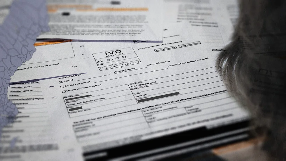 Bilden visar en del av de cirka 45 anmälningar som kommuner gjort till Ivo om sexövergrepp i äldrevården sedan 2019. Här finns våldtäkter, blottning, tvång, tafsande, verbala kränkningar, med mera.