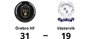 Västervik utklassat av Örebro HF borta – med 19-31