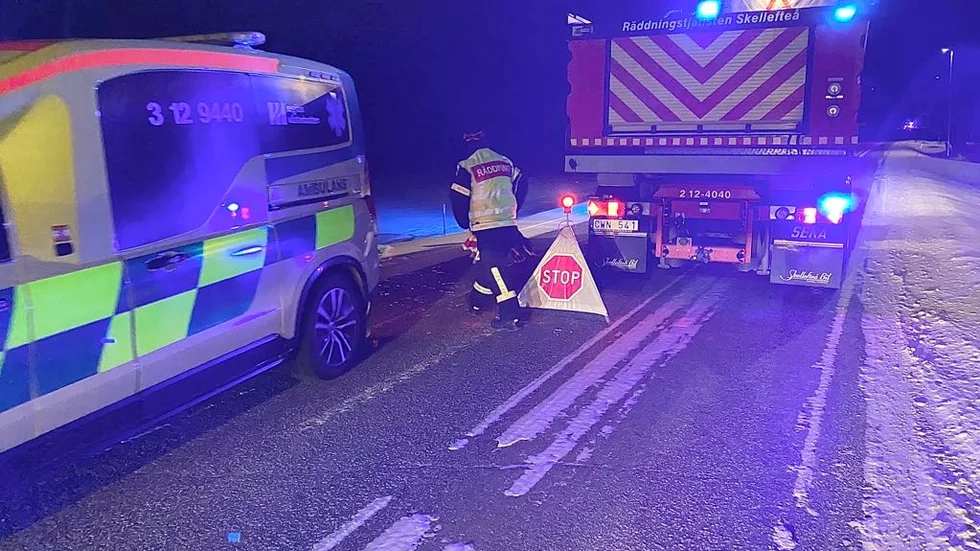 Ingen behövde åka med ambulansen efter olyckan.