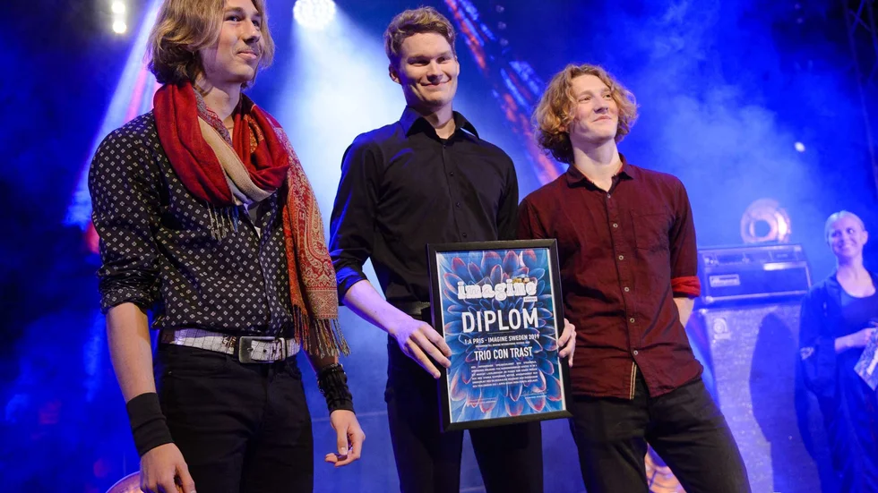 Jazztrion Trio Con Trast från Uppsala vann den stora riksfinalen i Imagine 2019.