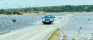 Ovanligt högt vatten vid Ekstakusten
