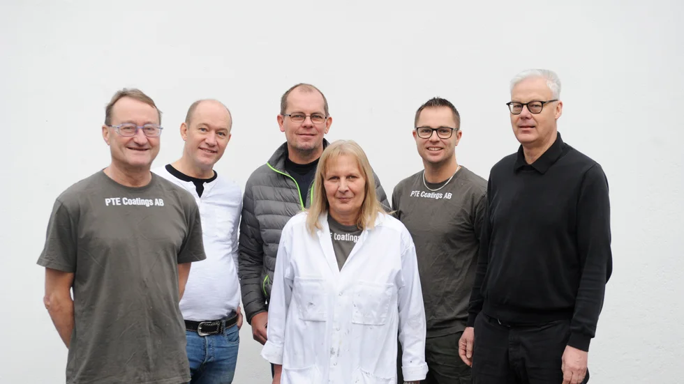 Ulf Johansson, Tomas Deltin, Hans Johansson, Annette Jansson, Daniel Kling och Anders Wall är några av tidigare Akzo Nobel-anställda som numera arbetar på PTE Coatings AB i Gamleby.
