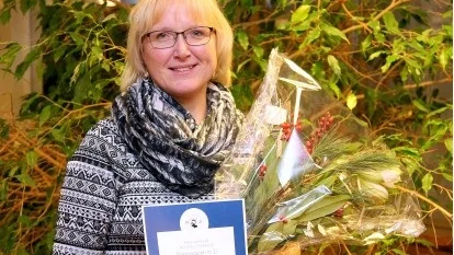 Anna-Stina Eriksson får pris för sitt arbete med integration. 