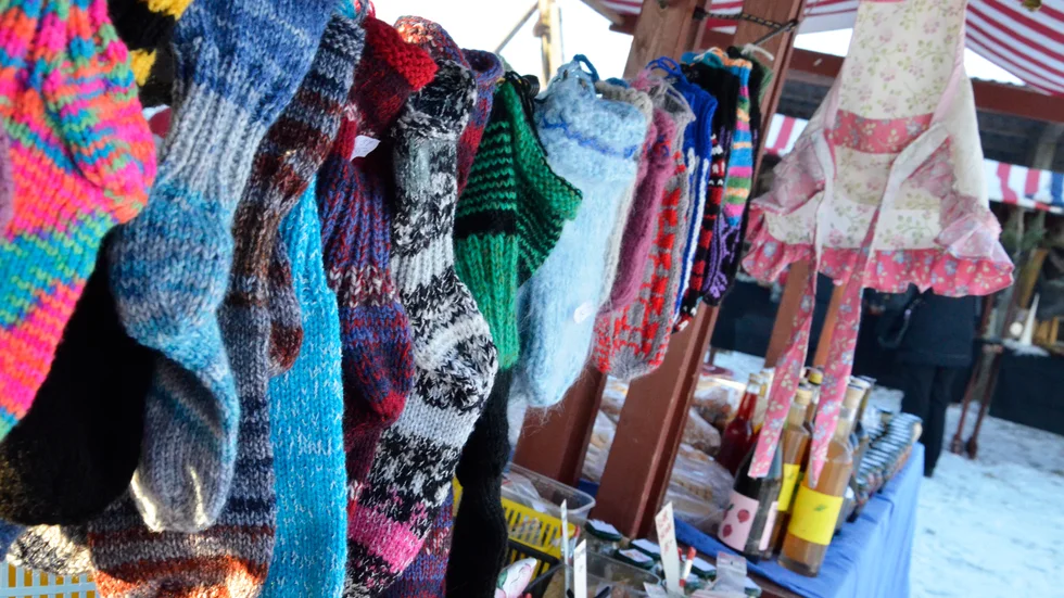 Julmarknaden i Gammelstad är populär bland Luleåborna. 