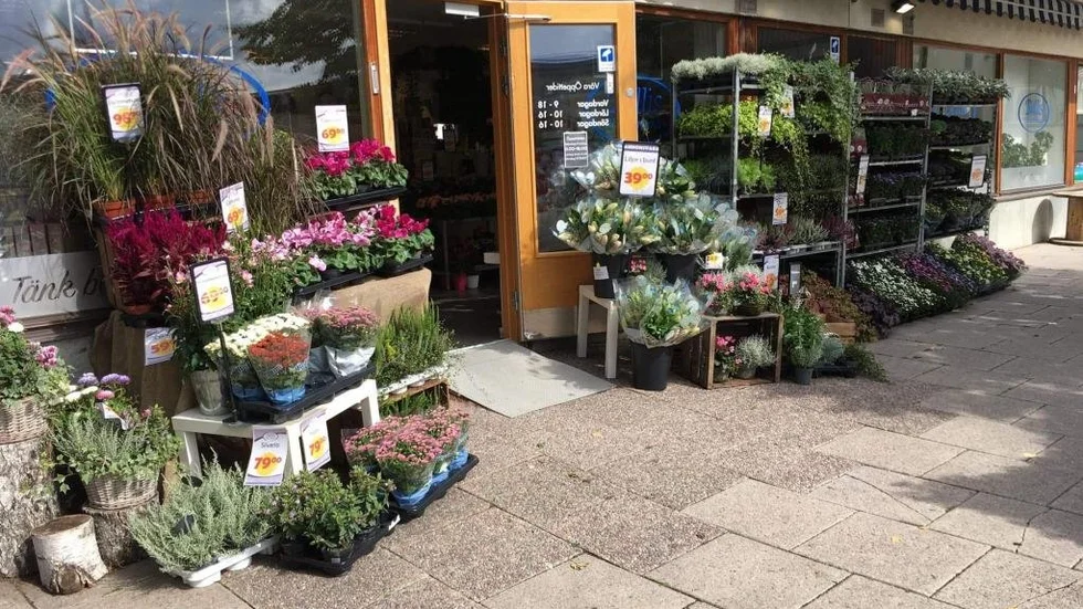 Bellis Blomsterhandel vill sälja sin butikslokal vid Svamptorget i Norby.
