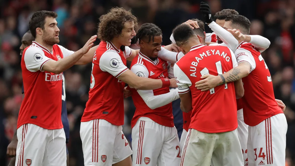 Spelarna i Arsenal går ned i lön på grund av coronakrisen. Arkivbild.