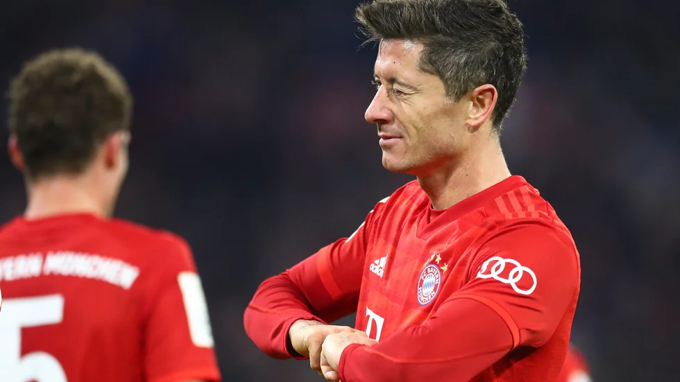 Robert Lewandowskis Bayern München gästar Union Berlin i återstarten av Bundesliga. Arkivbild.