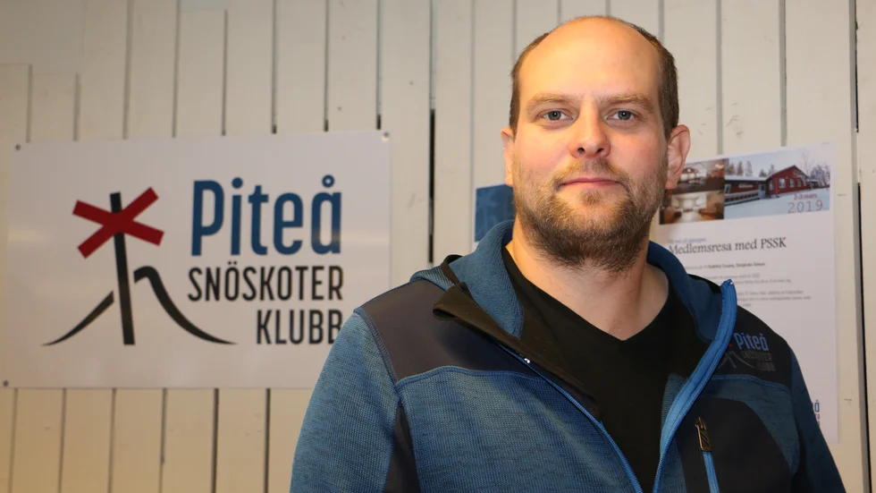 Per Söderberg, ordförande för Piteå snöskoterklubb, säger att man fått en fråga från Missing People om att hålla ögonen öppna efter försvunne Elliot. (Arkivbild)