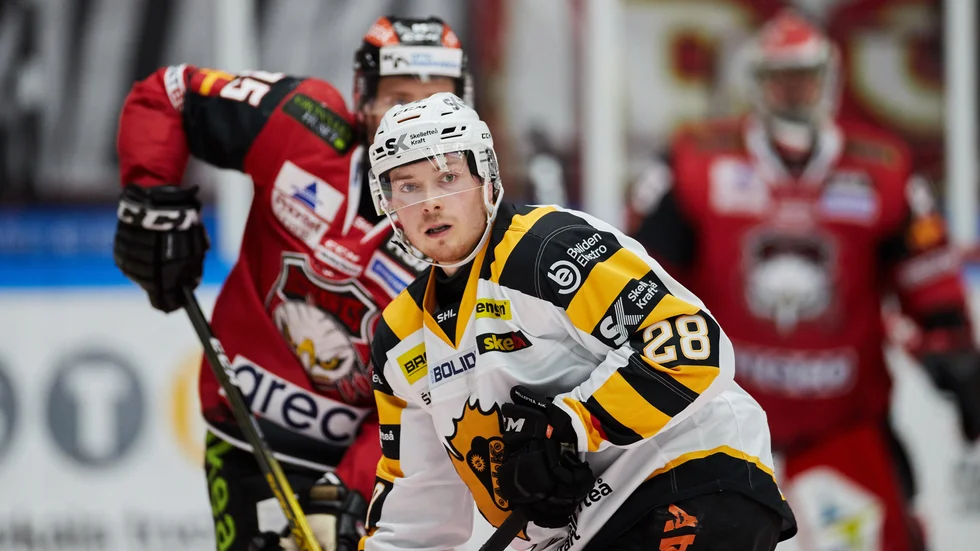 Skellefteå AIK:s Jesper Frödén under torsdagens ishockeymatch i SHL mellan IF Malmö Redhawks och Skellefteå AIK i Malmö Arena.